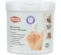 TRIXIE Ear Care Disposable Finger Pads - Cleaning pads for dogs, cats & small animals - with aloe vera & witch hazel - gentle ear care - 50 pieces