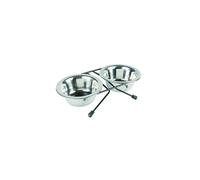 Trixie Eat On Feet Stainless Steel Two Bowls, 10cm - Bowls Stand 10cm 2 Sizes - steel stainless bowls trixie eat feet two stand 10 cm 2 sizes