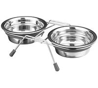 Trixie Eat on Feet Two Anti-Rattle Bowl Set for Dog, 0.25 Litre, Pack of 6