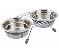 Trixie Dog Rattle Protection Bowl Set - 2 × 0.45 l/ø 13 cm/27 × 6 × 15 cm - 2pcs