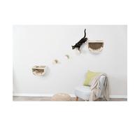 TRIXIE Eden Wall Mount Cat Tree 5pc Set 2 Condos and 3 Perches/Steps Scratching Post Brown