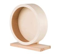 TRIXIE exercise wheel with ball bearings - for hamsters - closed cork running surface - untreated wood - exercise wheel diameter: 28 cm - 60923