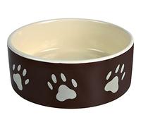 Trixie Feeder Ceramic Footprints, 0.3 l, ø12 cm, Brown/Taupe