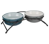 Trixie Set Of 2 Feeders Bowl 20 Cm Blue,Grey 1.6 L