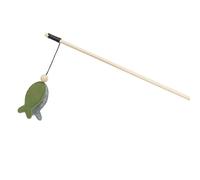 TRIXIE Fish Fishing Rod Cat Toy with Catnip - Wood & Felt, 48 cm