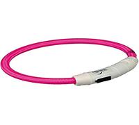 Trixie Flash Light Ring USB Dog Visibility Pink - Medium/Large