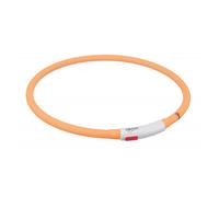 Trixie USB Flash Light Silicone Ring Dog Orange - Extra Small/Small