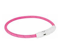 Trixie Flash Light Ring USB Dog Visibility Pink - Large/Extra Large