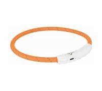 Trixie Flashing Dog Collar USB Light Up Rechargeable Ring Splashproof Puppy Walk