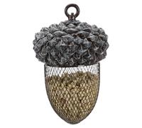 Trixie Acorn Food Dispenser Brown/White - 700ml/14 x 22cm