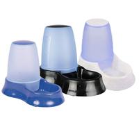 Trixie Food & Water Dispenser 1.5L for Dogs Cats | Automatic Feeder Blue Black