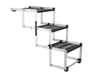 Trixie Friends on Tour 3-step Folding Stairs Aluminium/TPR - 120 x 37 x 50 cm / 100 x 37 x 57 cm (L x W x H)