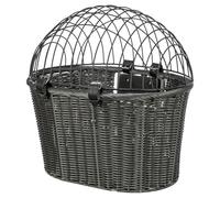 Trixie Front-Fahrradkorb Rattan Anthracite 44x34x41cm for Dog Cats Grey