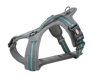 Trixie Fusion-Graphite/Ocean Travel Harness, S-M: 45-54 cm/20 mm, Nylon