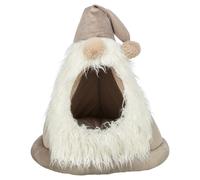 Trixie Gnome Cave For Cats Ø 45 Cm - Comfortable & Non-Slip, Beige Plush