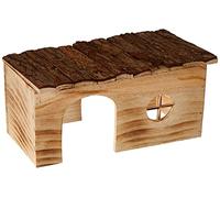 TRIXIE Grete Natural Living Flamed Wood House, 35 x 18 x 20 cm