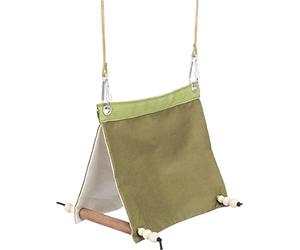 TRIXIE hanging bird tent - made of cotton and wood - two perches - safety hooks - 16 x 18 x 20 cm - green - 58998