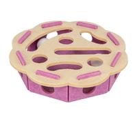 TRIXIE Hole'n'Roll Flower Cat Toy, Felt with Play Ball - Ø 30 x 7.5 cm