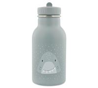 Trixie Insulated Drinking Bottle - Mr. Shark - 350ml Stainless Steel Water Bottle for Kids - Grey - Keeps Drinks Cold - Eco-Friendly and BPA-Free
