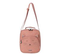 Trixie Insulated Thermal Bread Bag with Shoulder Strap, Front Pocket with Zip, Name Tag, for Children at School, Nursery and Crib (Mrs. Cat)