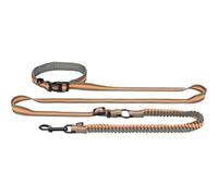 TRIXIE jogging leash 1,33-1,80 m length - for hanging or with hand loop - with shock absorber - infinitely adjustable - padded loop - turquoise - 12763