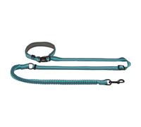 TRIXIE jogging leash 1,33-1,80 m length - for hanging or with hand loop - with shock absorber - infinitely adjustable - padded loop - turquoise - 12763