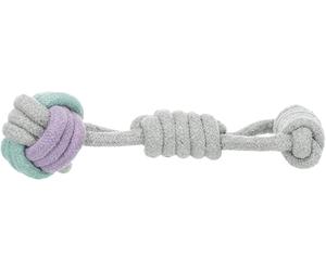 Trixie Junior Knot Ball on a Rope Dog Toy - 6 x 23cm