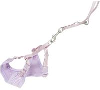 Trixie Junior Puppy Soft Harness With Leash Light Lilac - Small/Medium - 26-34 cm/10 mm