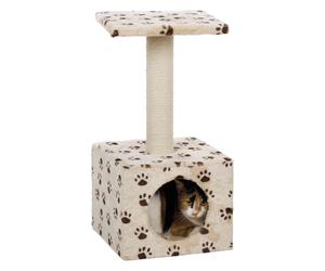 Trixie Junior Zamora Scratching Post Beige with Paw Prints for Cats - 60cm