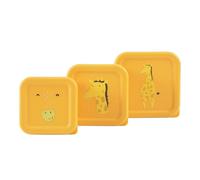 Trixie Kids Lunch Box, Stackable Bento Box for Boys and Girls | Small snack container 3-pack for boys and girls from kindergarten age, sealed plastic design