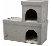 Trixie Kimy Soft Edition Cat Cave 76 × 72 × 37 cm, Cuddly Cat Bed with 2 Levels - 363110