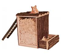 Trixie Large Wooden Digging Tower for Pet Hamster, 25 × 24 × 20 cm
