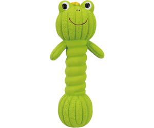 Trixie Latex Dumpbell Frog Dog Toy - 18cm
