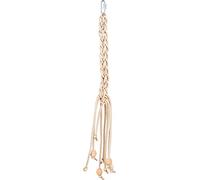 Trixie Leather toy with wooden pearls, 50 cm, nature