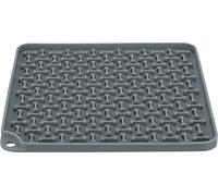 Trixie - Lick'n'Snack Pet Licking Tablecloth, Silicone Licking Tray, 20 x 20 cm, Dark Grey, Non-Slip, Dishwasher and Freezer Safe
