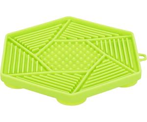 Trixie - Lick'n'Snack Pet Licking Tablecloth, Silicone Licking Tray, with Suction Cups, 17 cm, Green, Dishwasher and Freezer Safe