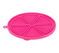 TRIXIE - Lick'n'Snack Pet Licking Tablecloth, Silicone Licking Tray, with Suction Cups, Diameter 18 cm, Pink, Dishwasher and Freezer Safe