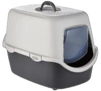 TRIXIE Litter tray Vico, With hood, 40 × 40 × 56 cm, dark grey/light grey