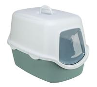 TRIXIE Litter tray Vico, With hood, 40 × 40 × 56 cm, sage/white