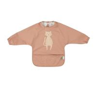 Trixie Long Sleeve Bib - Mrs. Cat - Mealtime Essential - 6m+ - Waterproof Bib - OEKO-TEX-Certified - Pink