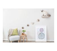 TRIXIE Lookout Wall Mount Cat Lounge 5pc Set 2 Platforms and 3 Steps Scratching Post Brown