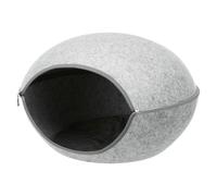 TRIXIE Luna Cuddly Cave, Felt, 58 x 39 x 54 cm, Light Grey, 1.01 kg