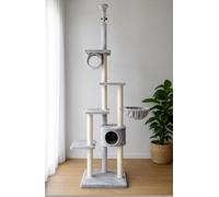 Trixie 43902 Madrid Scratching Post Floor-to-Ceiling 245 - 270 cm Platinum Grey