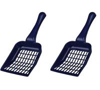 Trixie Medium Cat Litter Scoop - Quick Cleaning, Recycled Plastic, Hanging Hole - Grey (Pack of 2)