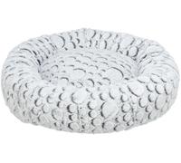 Trixie Mila Bed Round Plush For Dogs White and Grey - 60 Cm