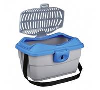 Trixie Mini-Capri Transportation Box for Rodents 40 × 22 × 30 cm Light Grey/Blue