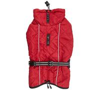 Trixie Minot Cape for Dogs, Red, XS, Waterproof, Plush, High Neck, Reflective, Padded