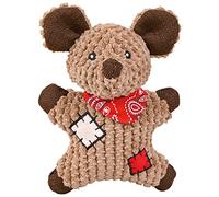 TRIXIE Mouse - cuddly soft toy made of plush - cute patchwork mouse for dogs - dog toy for small and large dogs - 36030