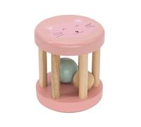 Trixie Mrs. Cat Wooden Rolling Rattle - Baby Toy - FSC-Certified Wood - 6m+ | Safe and gentle for boys and girls from birth, a rattling grip design for the very first months