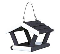 Trixie Pine Wood Hanging Natura Bird Feeder Black/White - 17 x 19 x 14cm